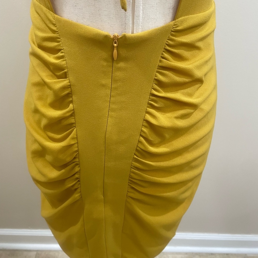 Boutique Fall-Colored Golden Yellow Dress - Picture 4 of 7